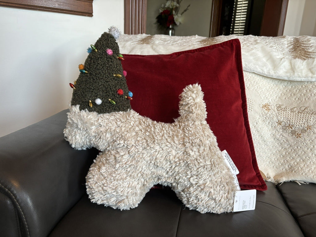 Pottery Barn Disney Holiday pillow gift party Dog Birthday teen plaid lab dorm -