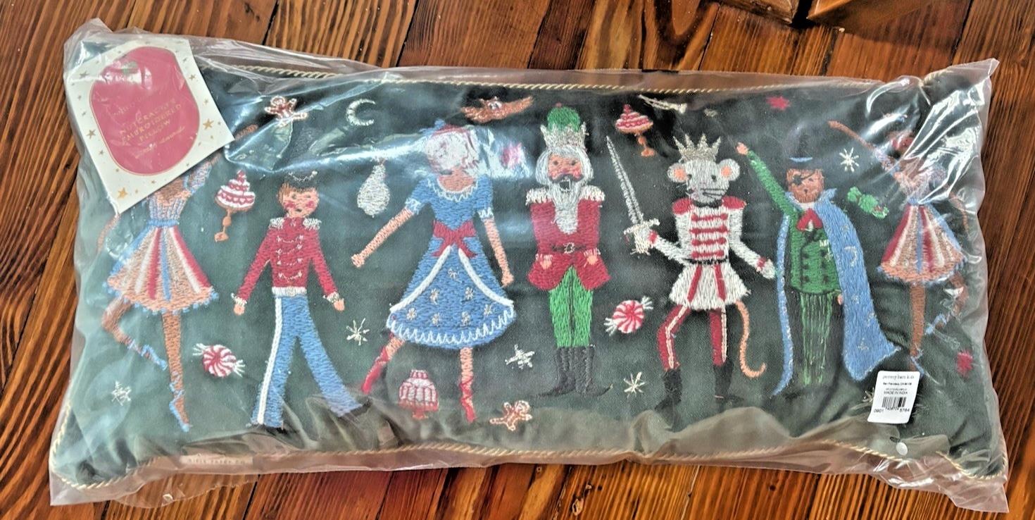 Pottery Barn Nutcracker Christmas Holiday Velvet pillow Rifle girl party gift n