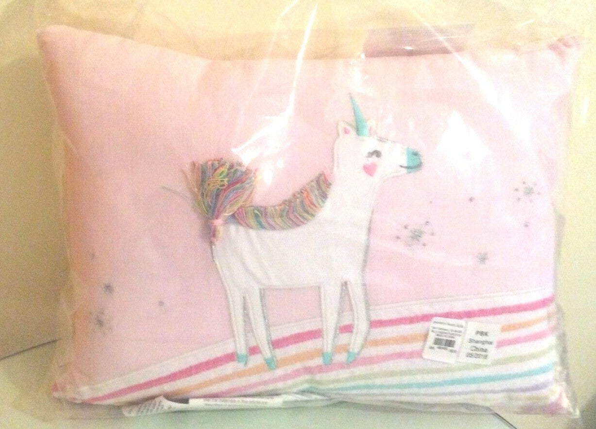 pottery barn Unicorn rainbow Disney pillow school girl birthday holiday gift =