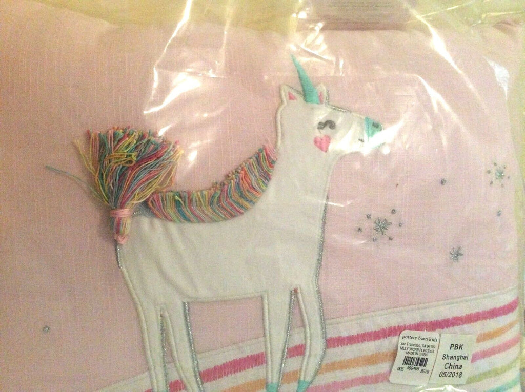 pottery barn Unicorn rainbow Disney pillow school girl birthday holiday gift =