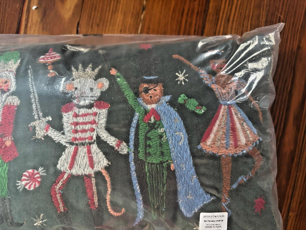 Pottery Barn Nutcracker Christmas Holiday Velvet pillow Rifle girl party gift n