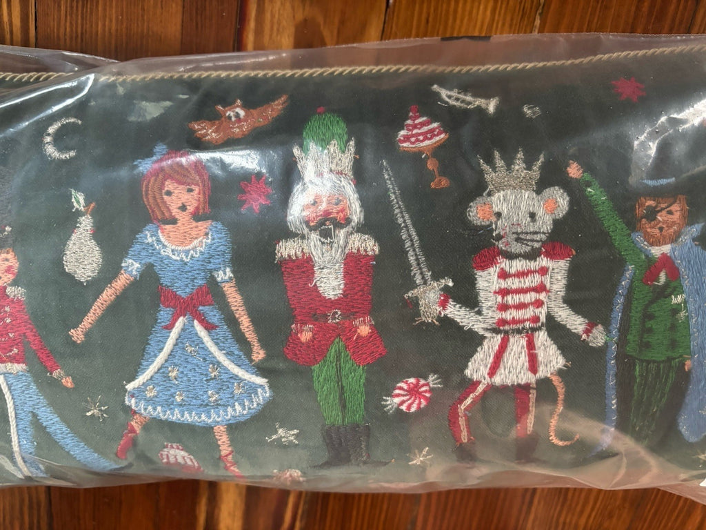 Pottery Barn Nutcracker Christmas Holiday Velvet pillow Rifle girl party gift n