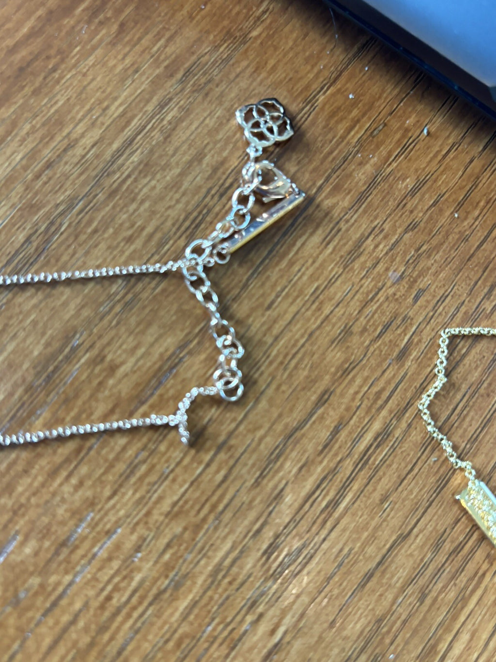 Kate Spade Kendra Scott SET 4 Necklace flower station heart mom GIFT teen gold .