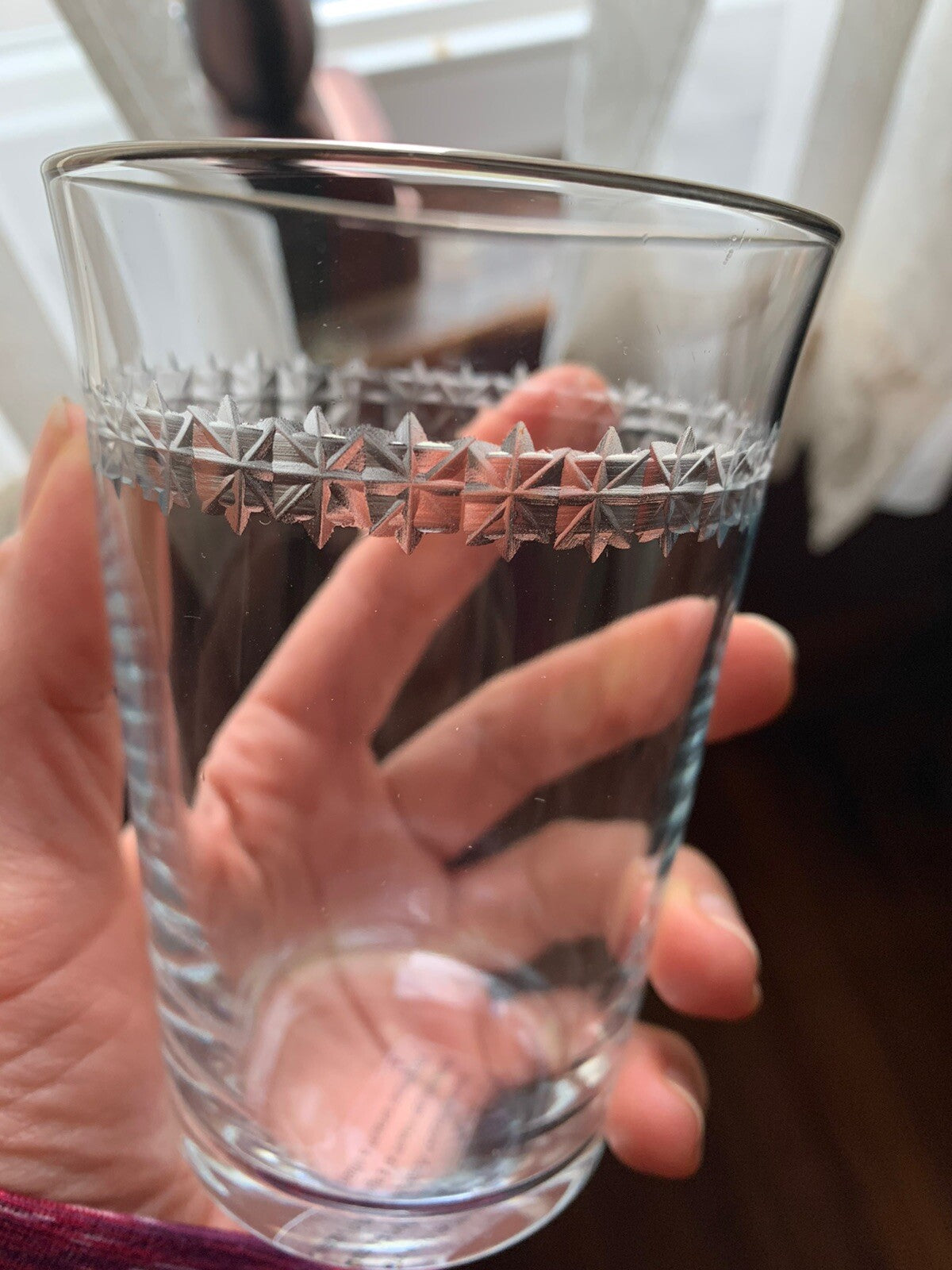 Pottery Barn holiday cup Star Christmas glass Easter juice birthday mom set 4 ]
