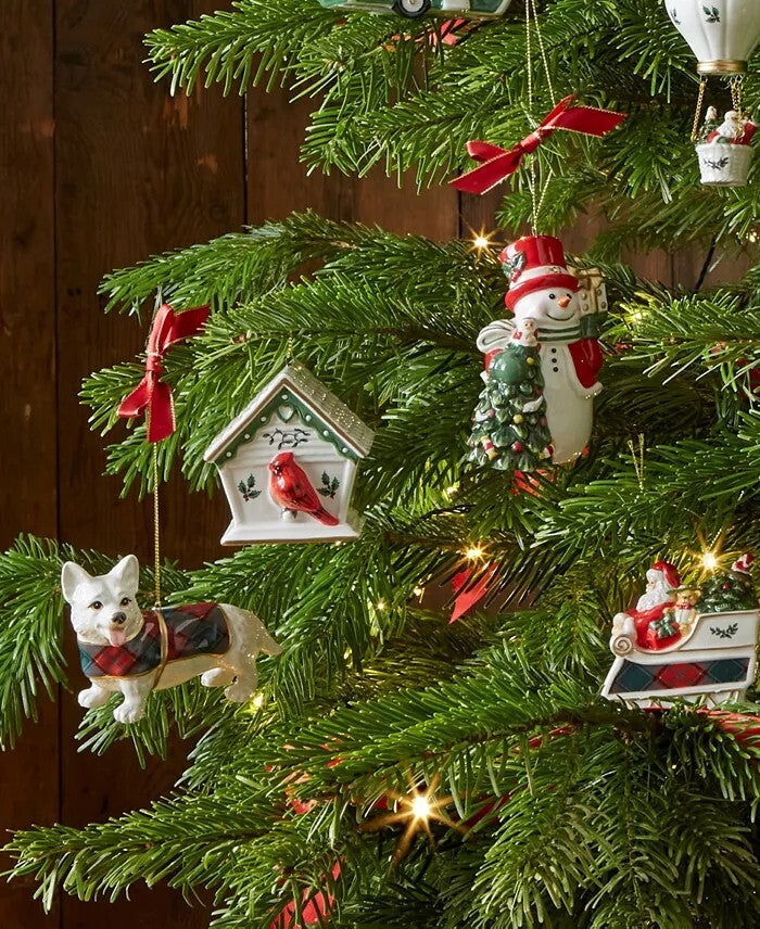 Holiday Ornament Days Christmas Spode party Gift Dog pet kid birthday $79 boxed