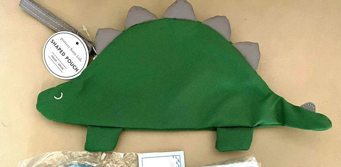 Pottery barn school disney Dinosaur Pencil case Bag Pre K Jurassic Boy gift .
