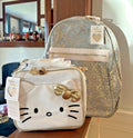 Pottery Barn School Disney Hello Kitty Glitter LARGE BACKPACK LUNCH Travel bag .
