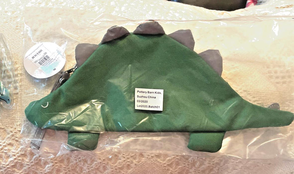 Pottery barn school disney Dinosaur Pencil case Bag Pre K Jurassic Boy gift .