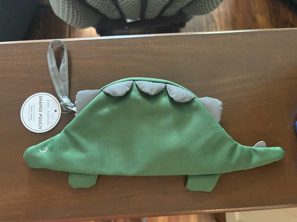 Pottery barn school disney Dinosaur Pencil case Bag Pre K Jurassic Boy gift .