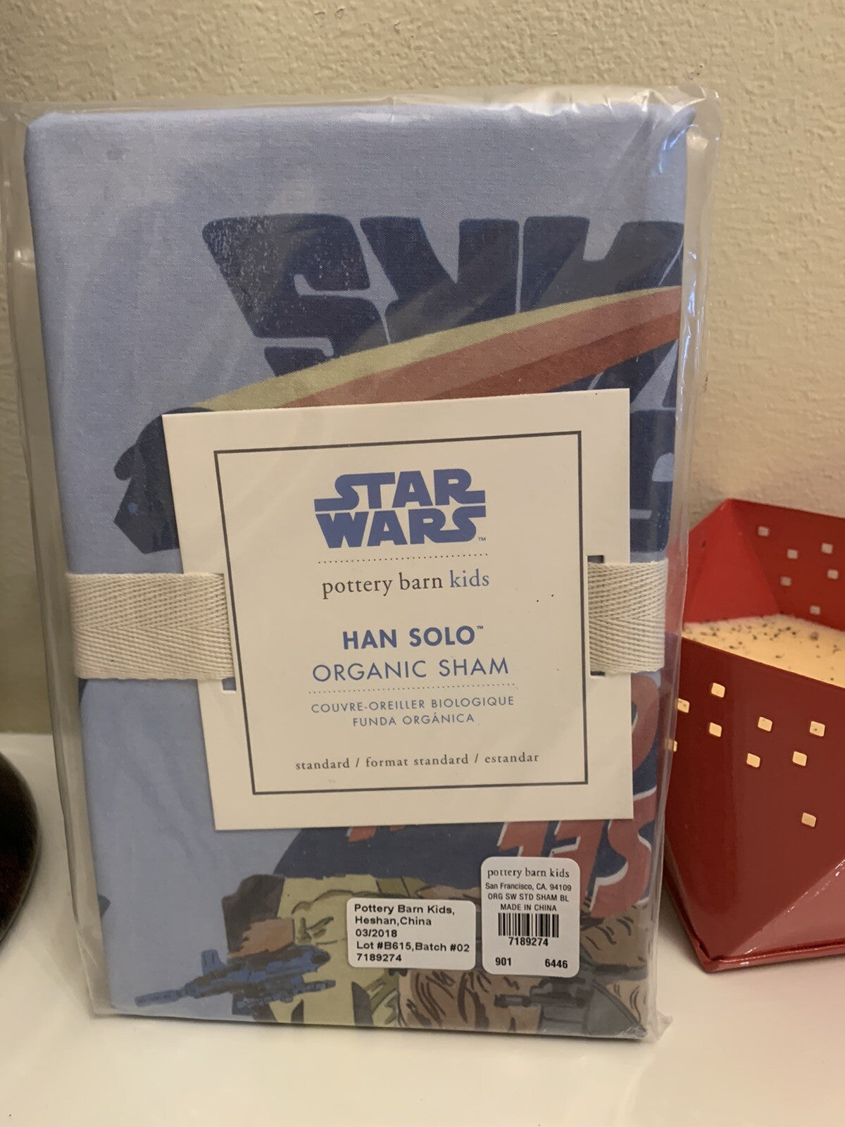 Disney pottery barn Star wars Holiday planet pillow sham space gift school boy 1
