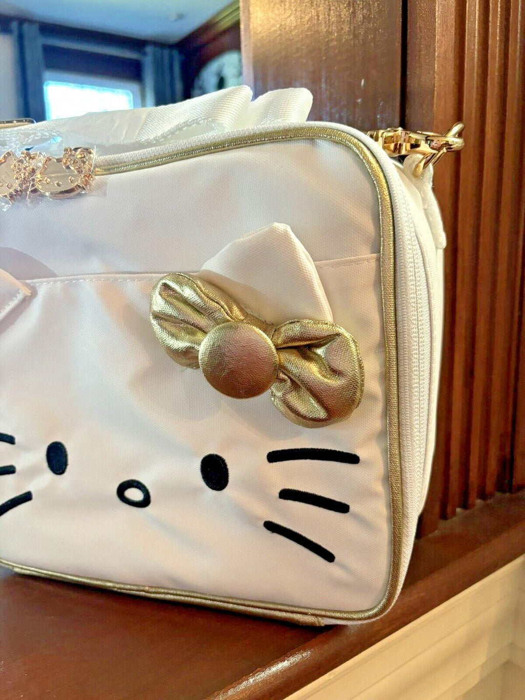Pottery Barn School Disney Hello Kitty Glitter LARGE BACKPACK LUNCH Travel bag .