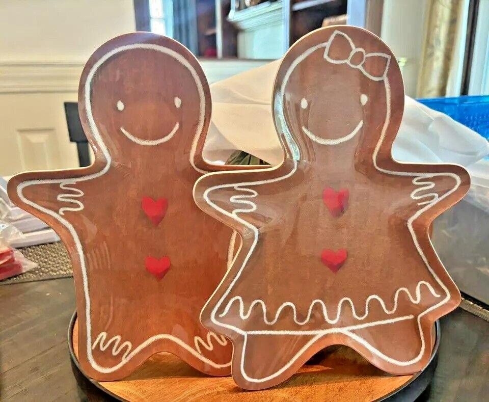 Pottery Barn Peanuts Disney holiday Gingerbread plate party School kids SET 2 =