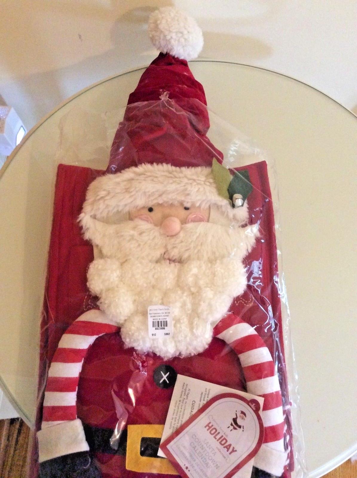 Pottery Barn holiday Santa advent calendar Christmas party gift kid candy cane n