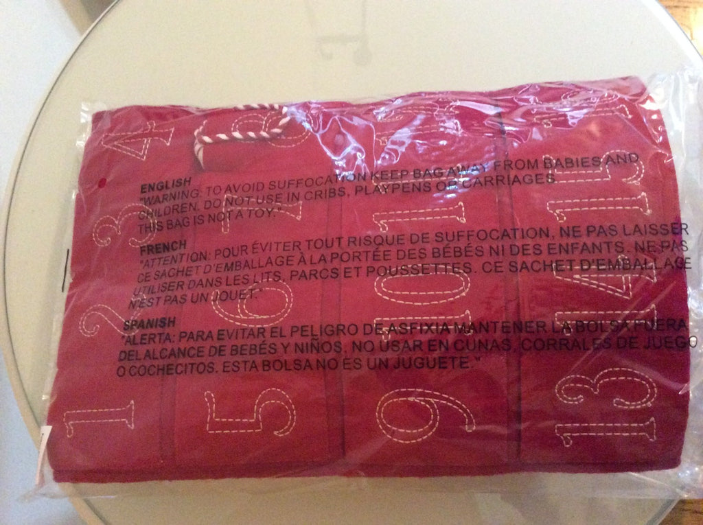 Pottery Barn holiday Santa advent calendar Christmas party gift kid candy cane n