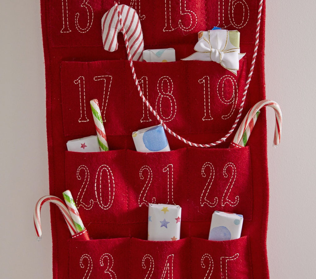 Pottery Barn holiday Santa advent calendar Christmas party gift kid candy cane n