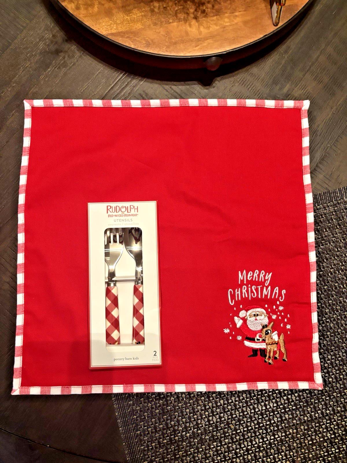 Pottery Barn Disney holiday Dinner SET Rudolph Santa gift Christmas gift