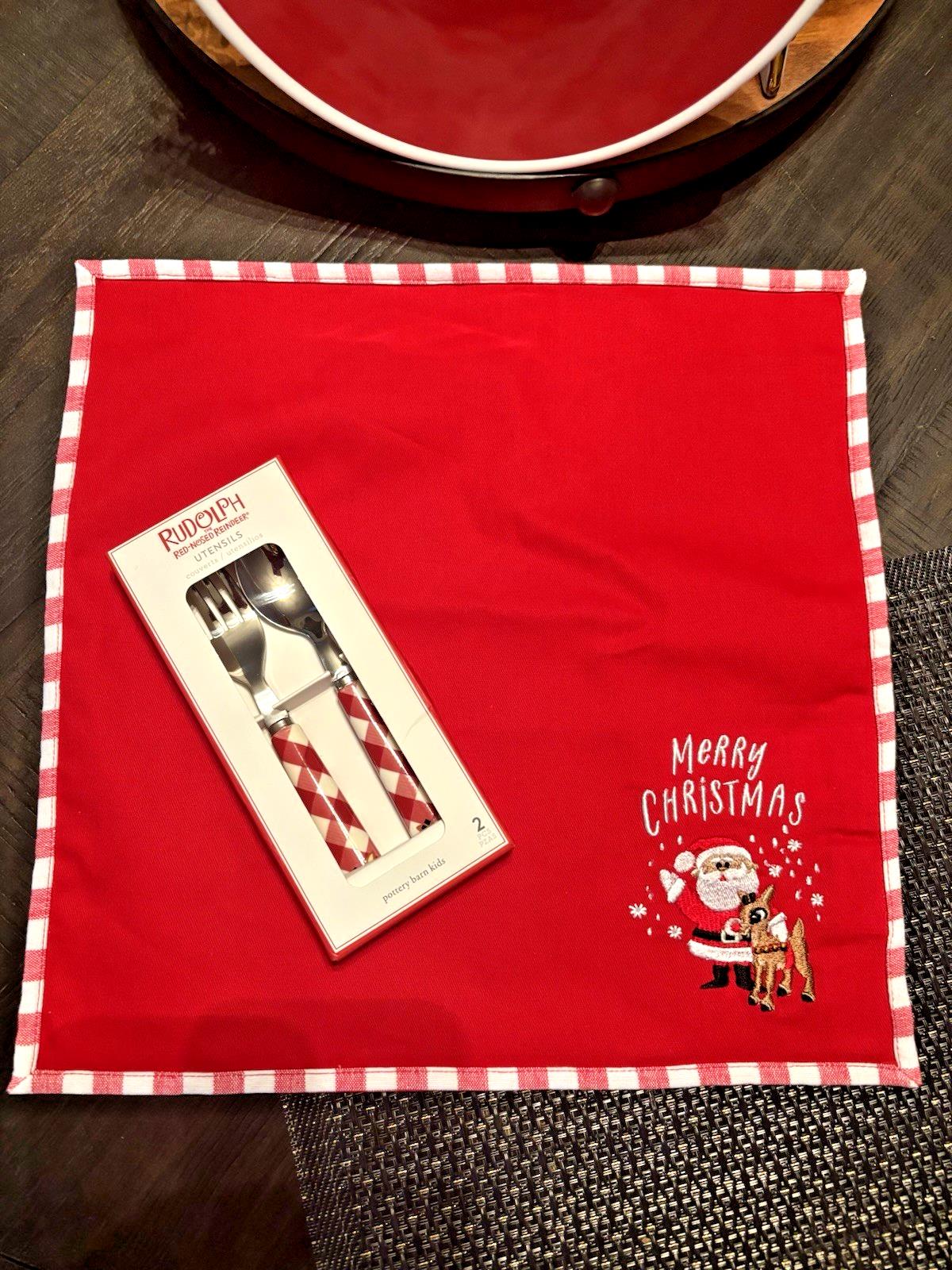 Pottery Barn Disney holiday Dinner SET Rudolph Santa gift Christmas gift