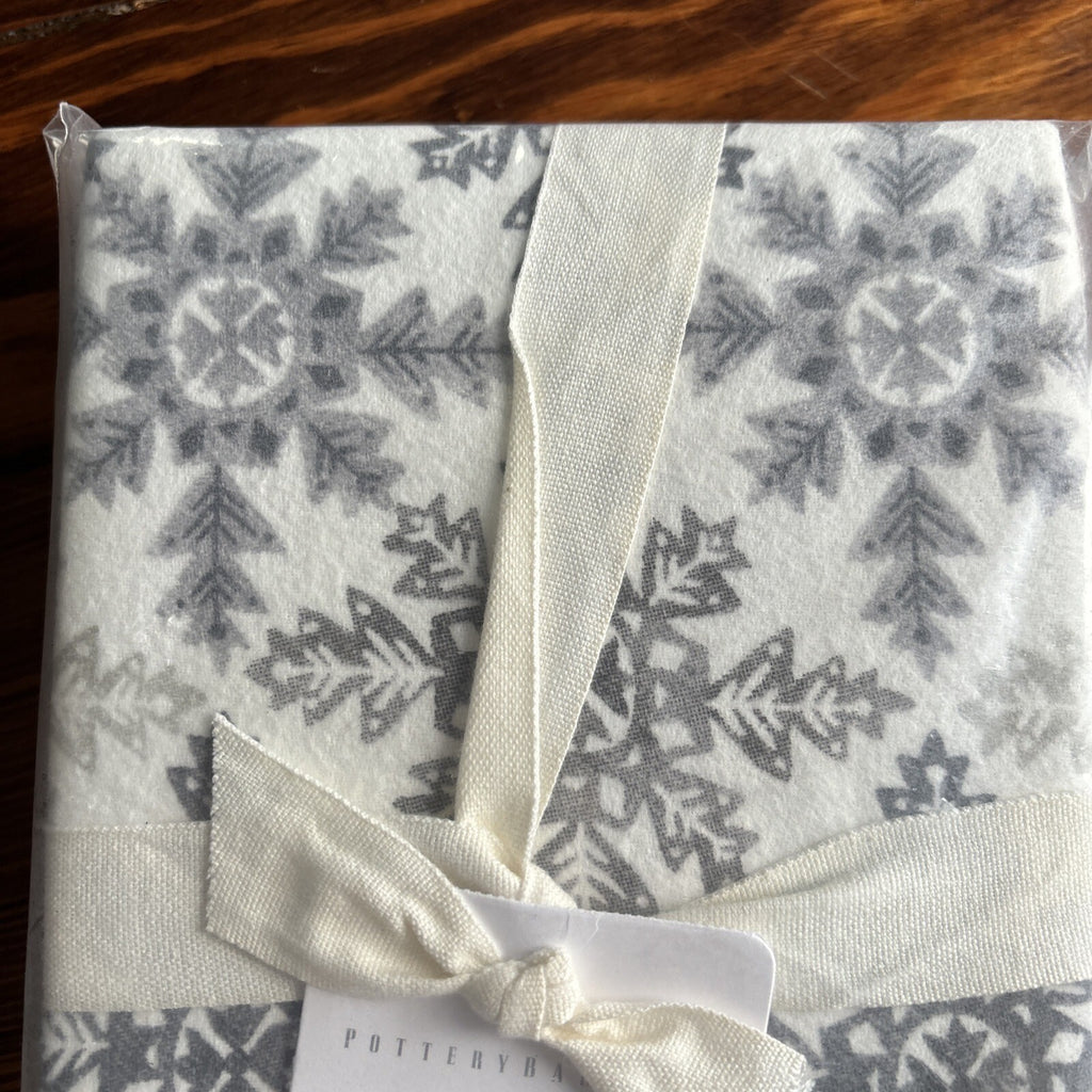 pottery barn KING Holiday Snowflake winter Village Disney Pillowcase SET 2 '