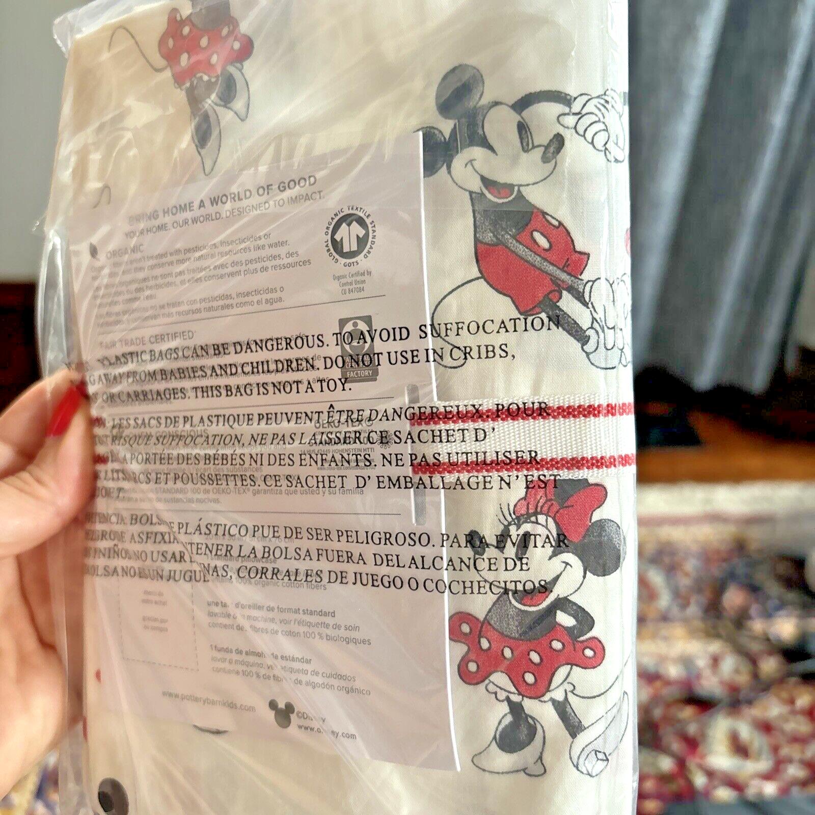 Disney Pottery Barn Mickey Minnie Mouse Peanuts Snoopy holiday Pillowcase kids y