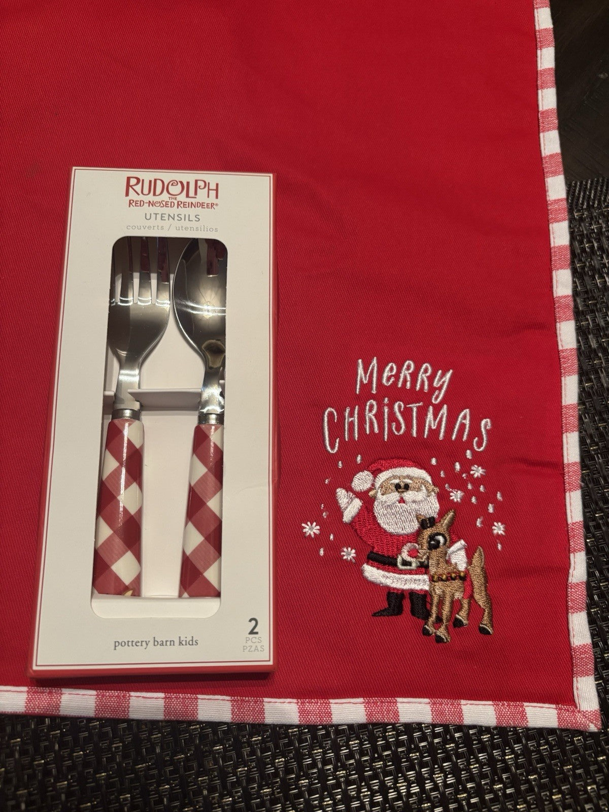 Pottery Barn Disney holiday Dinner SET Rudolph Santa gift Christmas gift