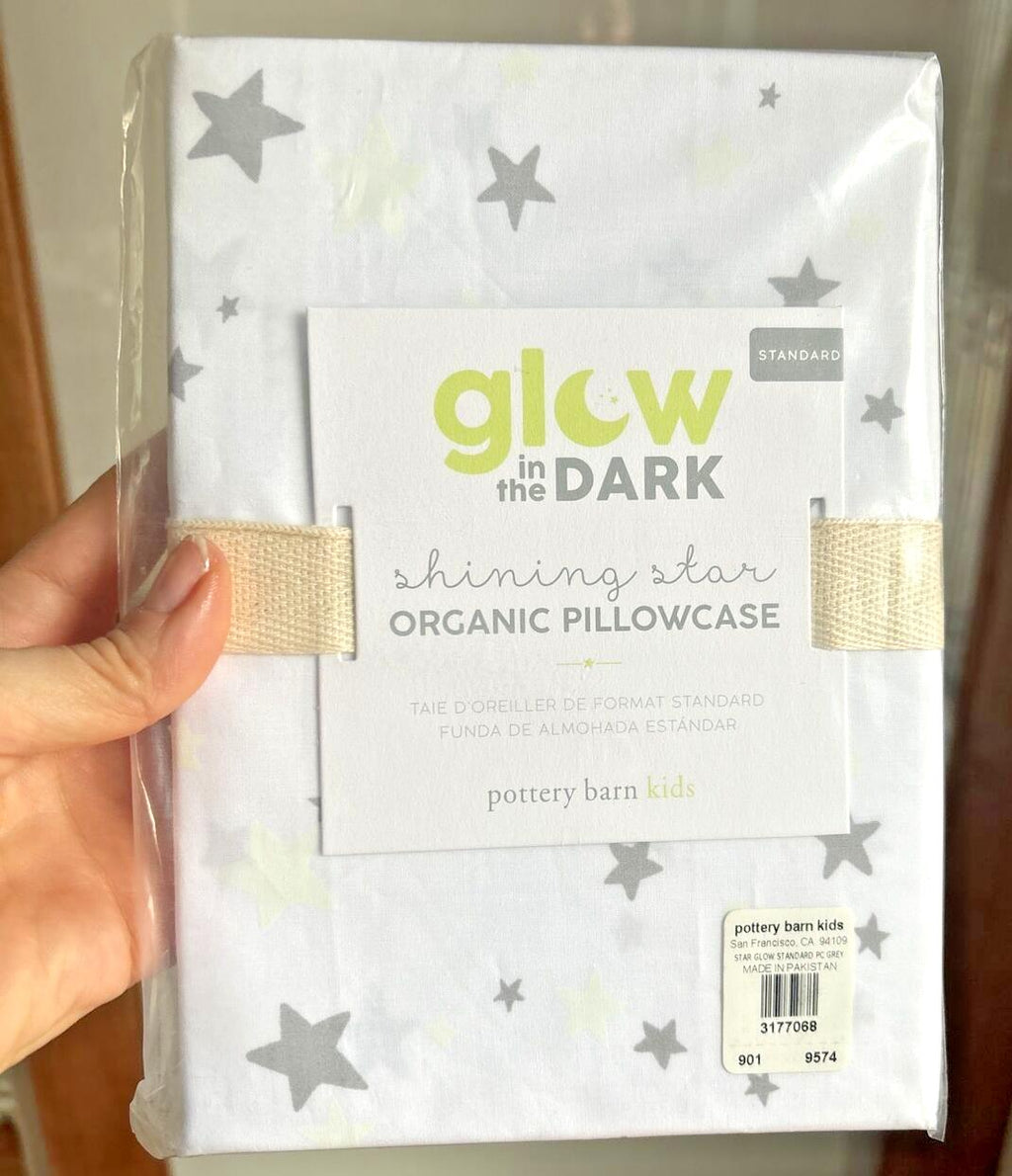 pottery barn Holiday Star Space Planet School Gift Glow Dark Pillowcase new ?? 1
