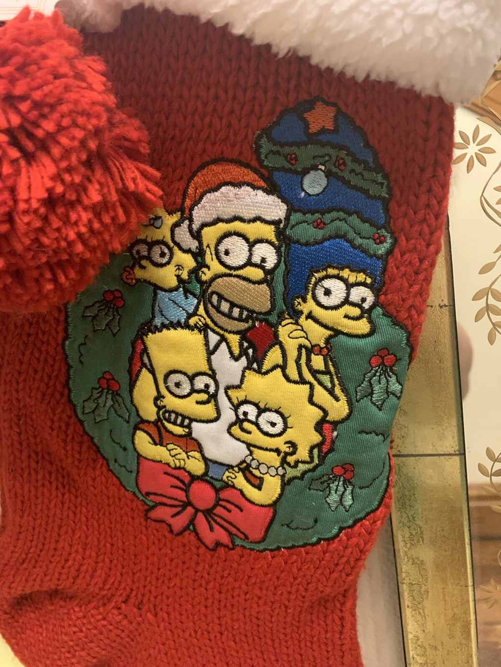 Pottery Barn Holiday Christmas stocking Simpsons Disney teen party gift school {