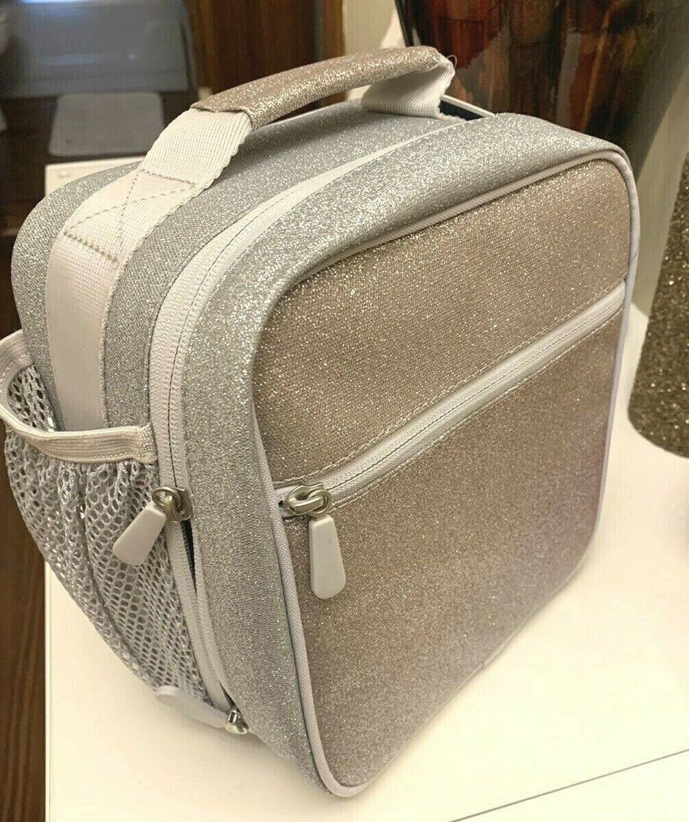 Pottery Barn kid school Disney Glitter backpack Princess+Lunch travel bag girl .