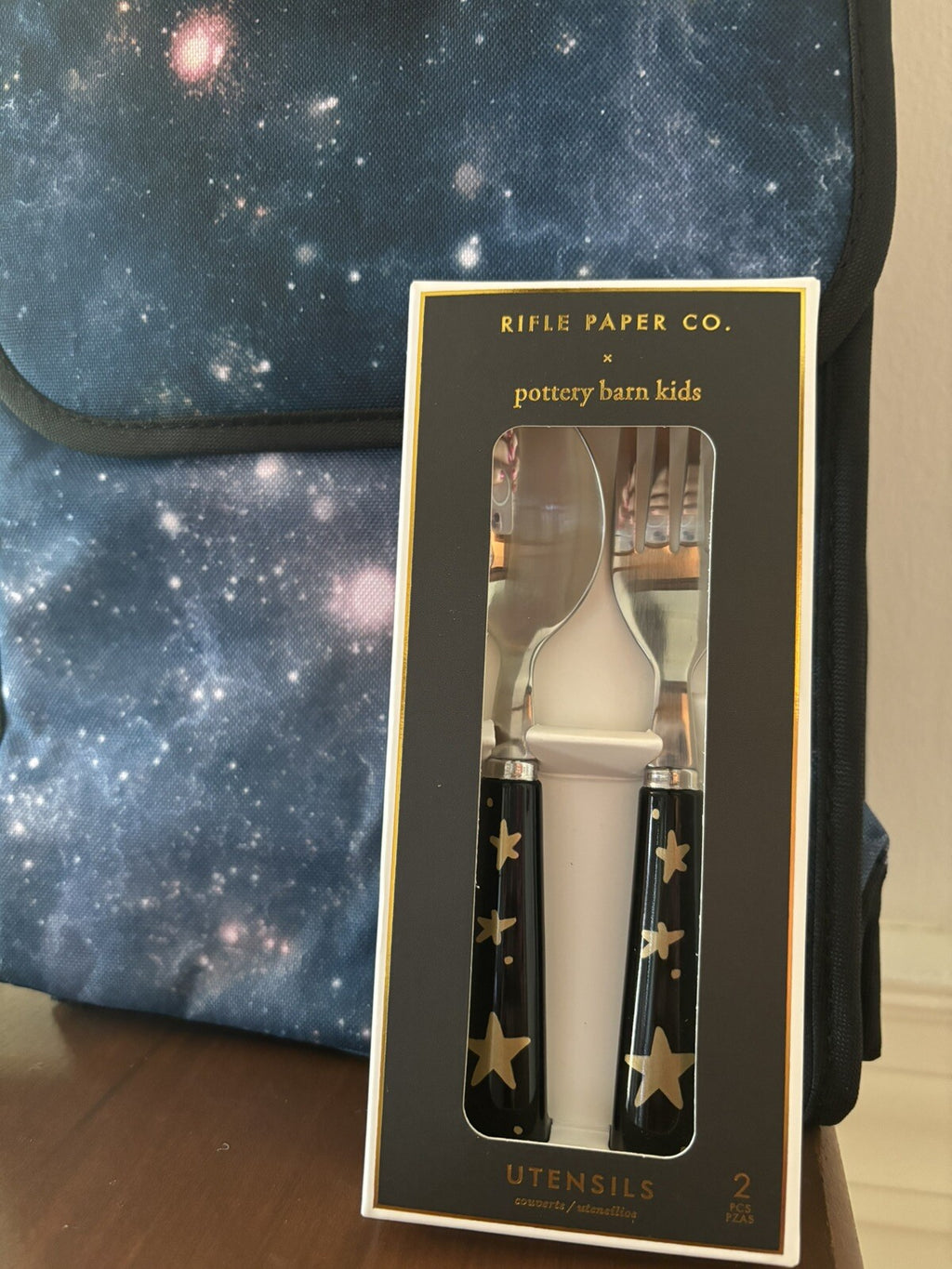 school Pottery Barn LUNCH BAG+utensil Set Disney Solo star wars Galaxy Space .