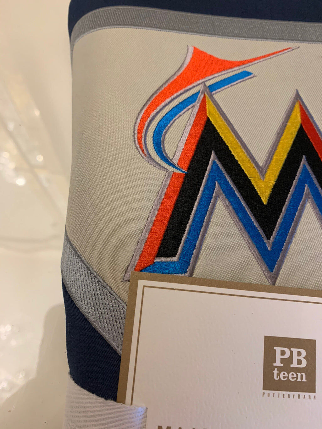 pottery barn Baseball Disney sport MLB MARLINS Gift boy pillow SHAM florida 1