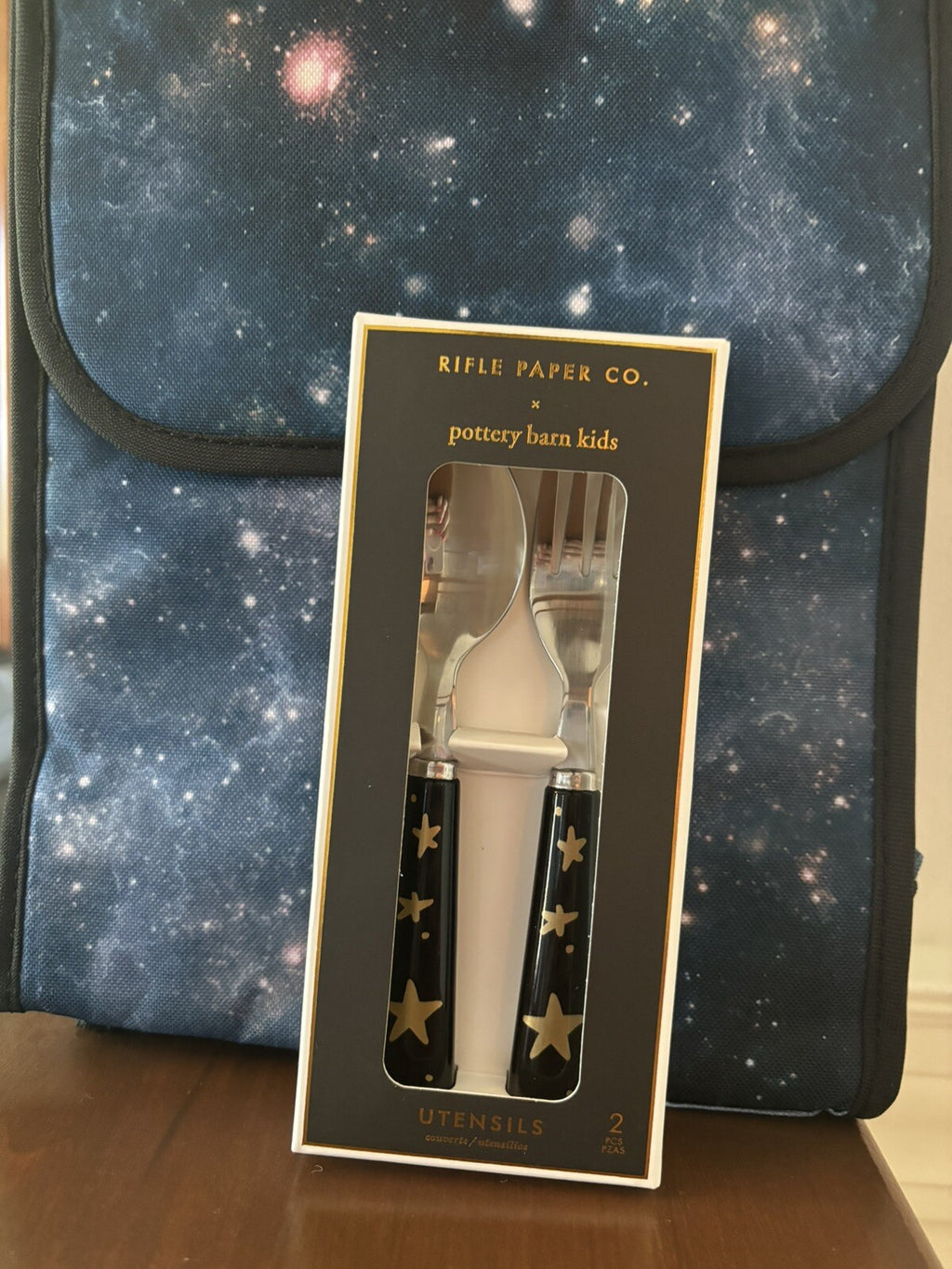school Pottery Barn LUNCH BAG+utensil Set Disney Solo star wars Galaxy Space .
