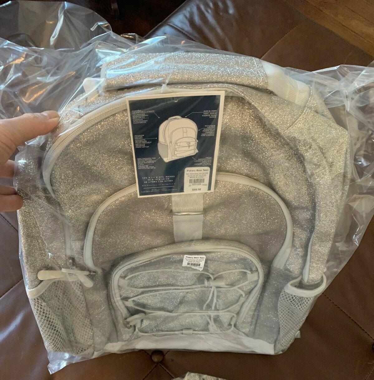 Pottery Barn kid school Disney Glitter backpack Princess+Lunch travel bag girl .