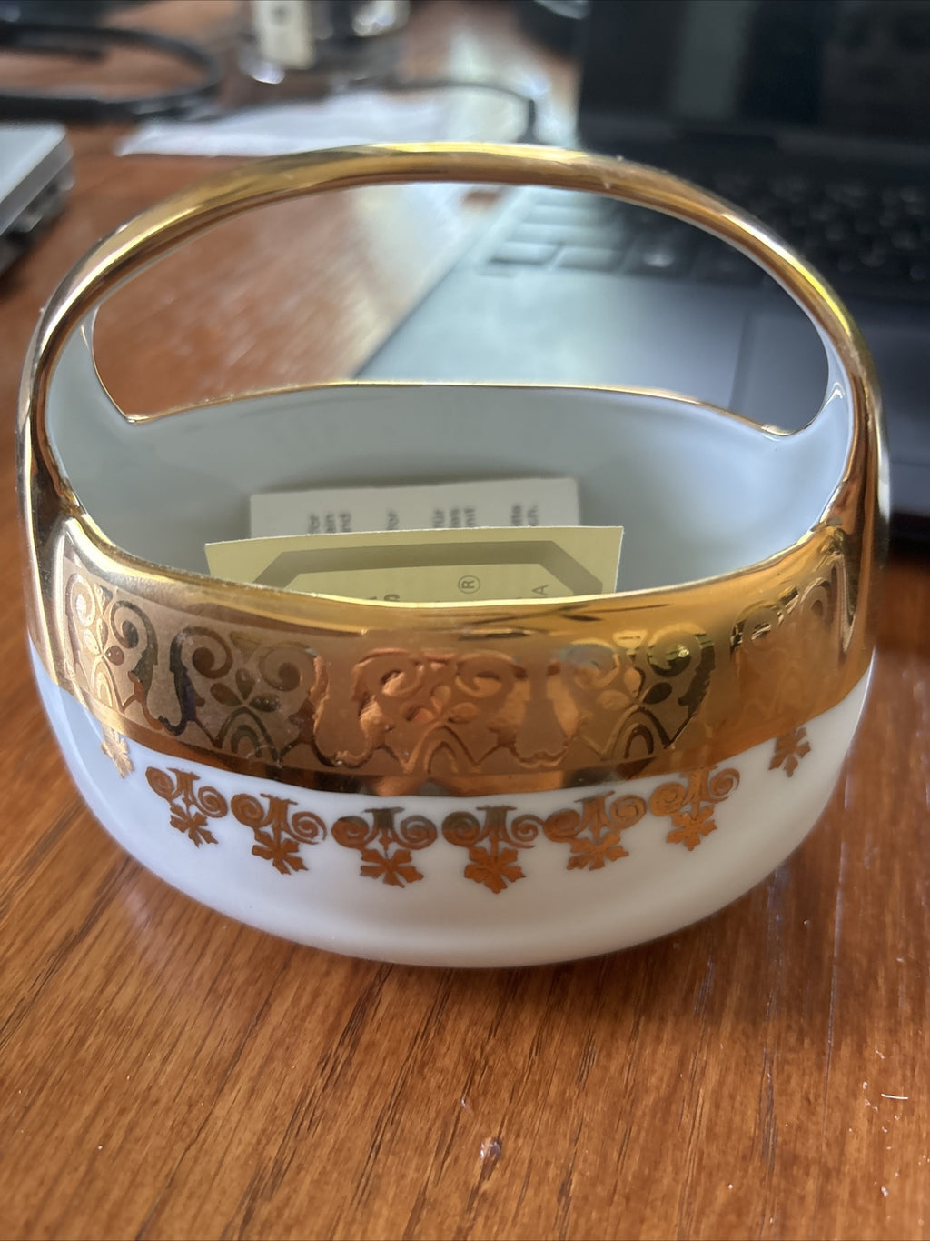 GOLD PORCELAIN Holiday Basket, France holiday party China Decor Party wedding 1