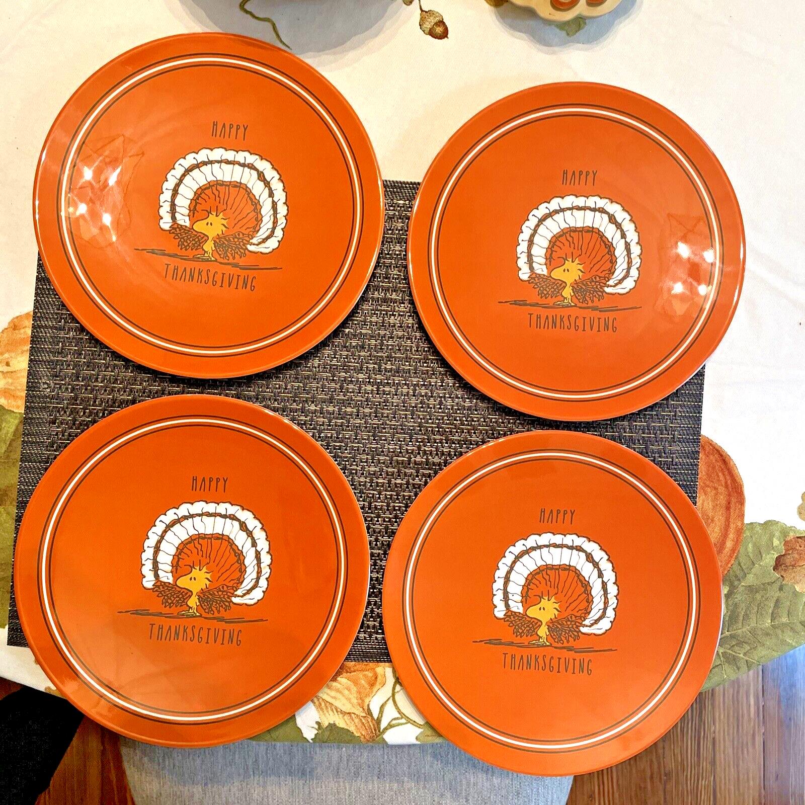 Pottery Barn Peanuts Snoopy holiday Thanksgiving party Disney DINNER PLATE SET 4