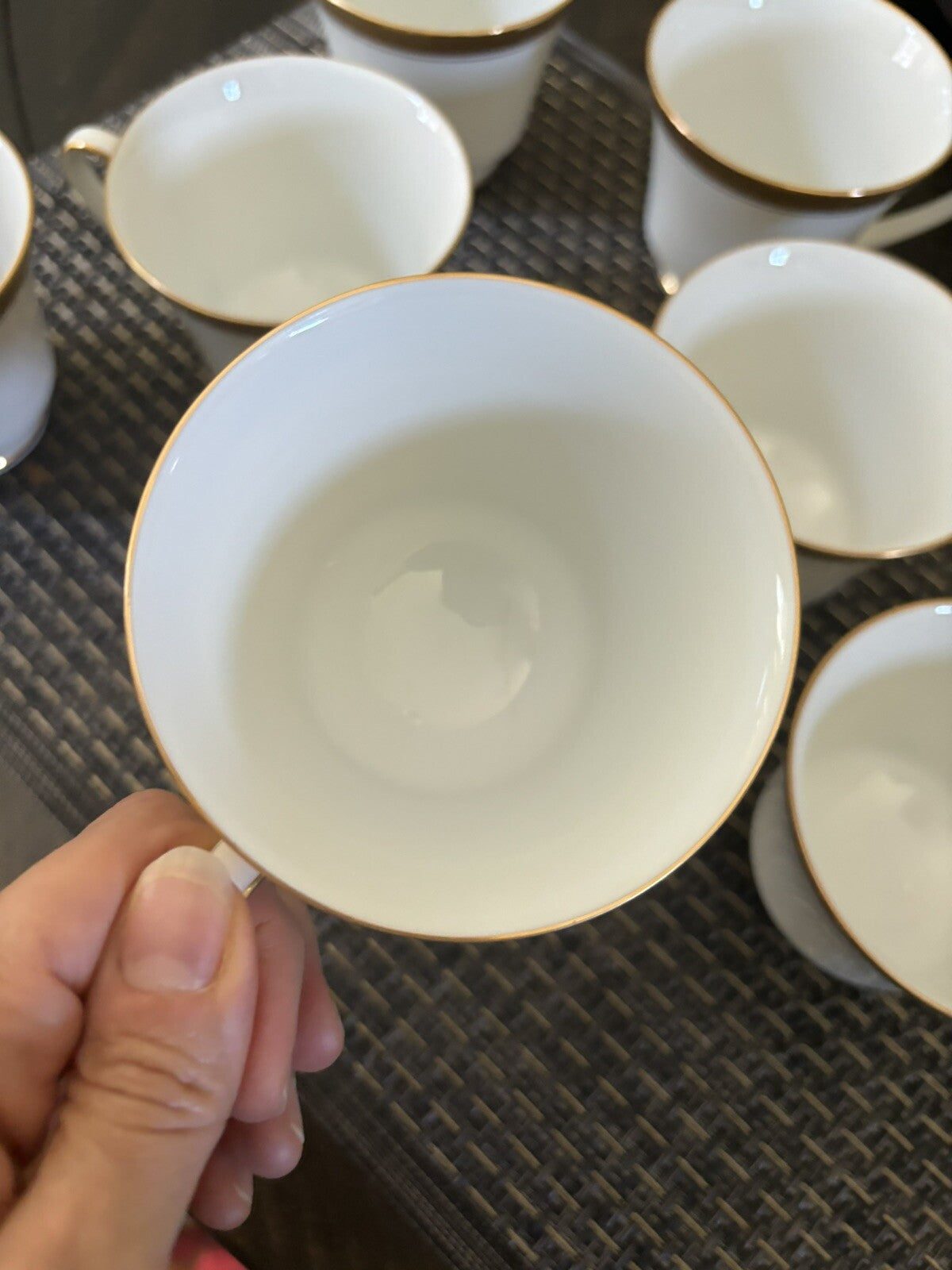NORITAKE CRESTWOOD GOLD FINE PORCELAIN CUP SET 6!  $299 {