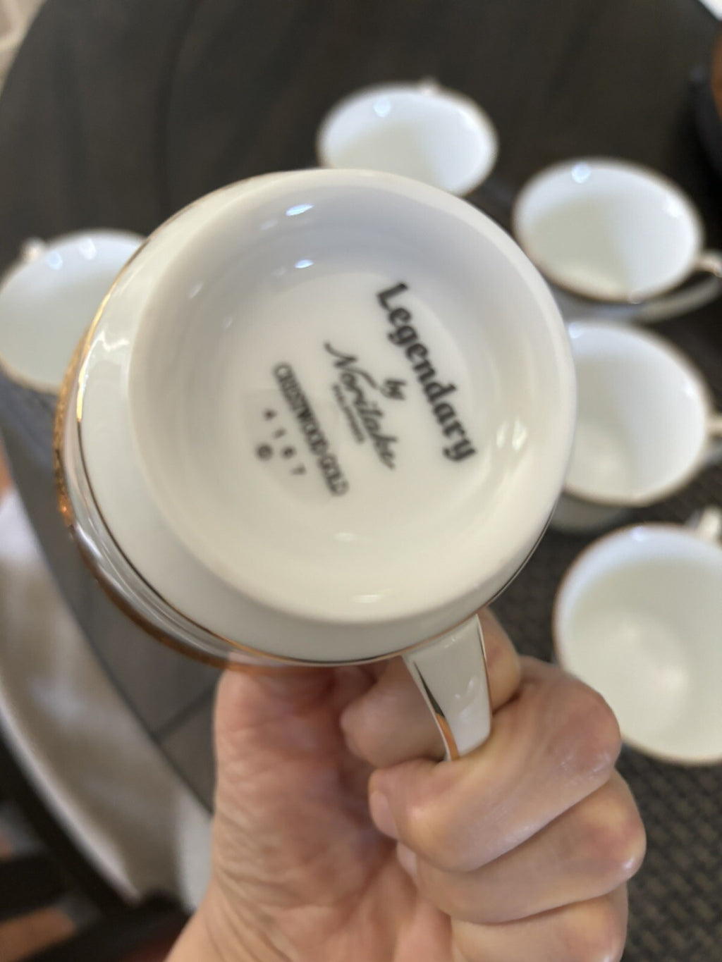 NORITAKE CRESTWOOD GOLD FINE PORCELAIN CUP SET 6!  $299 {