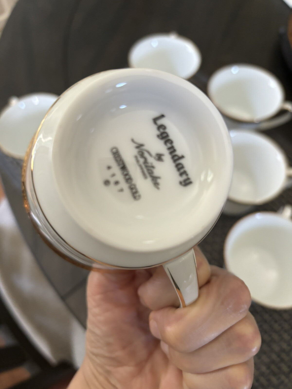 NORITAKE CRESTWOOD GOLD FINE PORCELAIN CUP SET 6!  $299 {