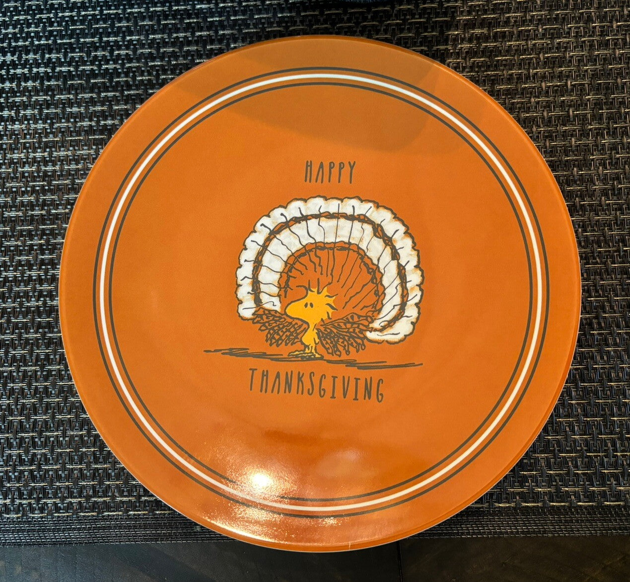 Pottery Barn Peanuts Snoopy holiday Thanksgiving party Disney DINNER PLATE SET 4