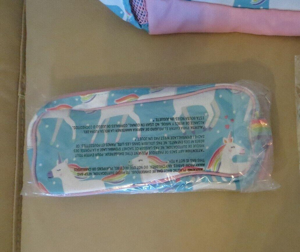School Pottery barn BACKPACK Disney +Unicorn Pencil case Travel bag rainbow ?? .