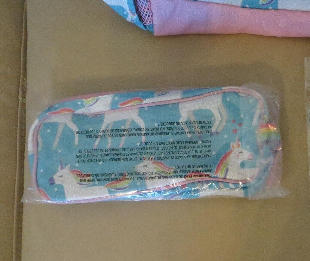 School Pottery barn BACKPACK Disney +Unicorn Pencil case Travel bag rainbow ?? .