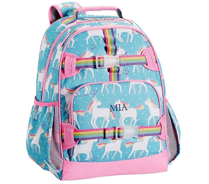 School Pottery barn BACKPACK Disney +Unicorn Pencil case Travel bag rainbow ?? .