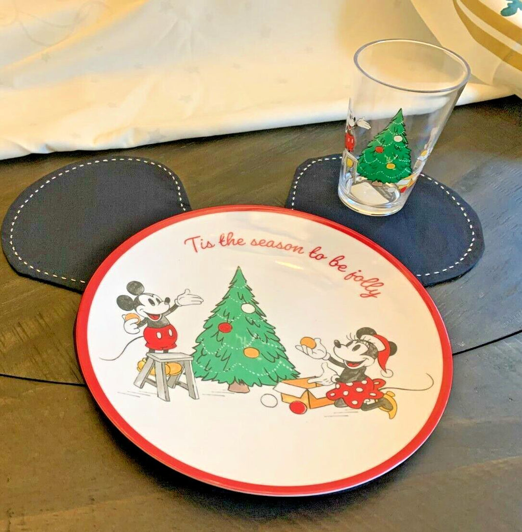 Pottery Barn Mickey Mouse Plate+CUP+PLACE MAT Christmas holiday Disney Gift ??1