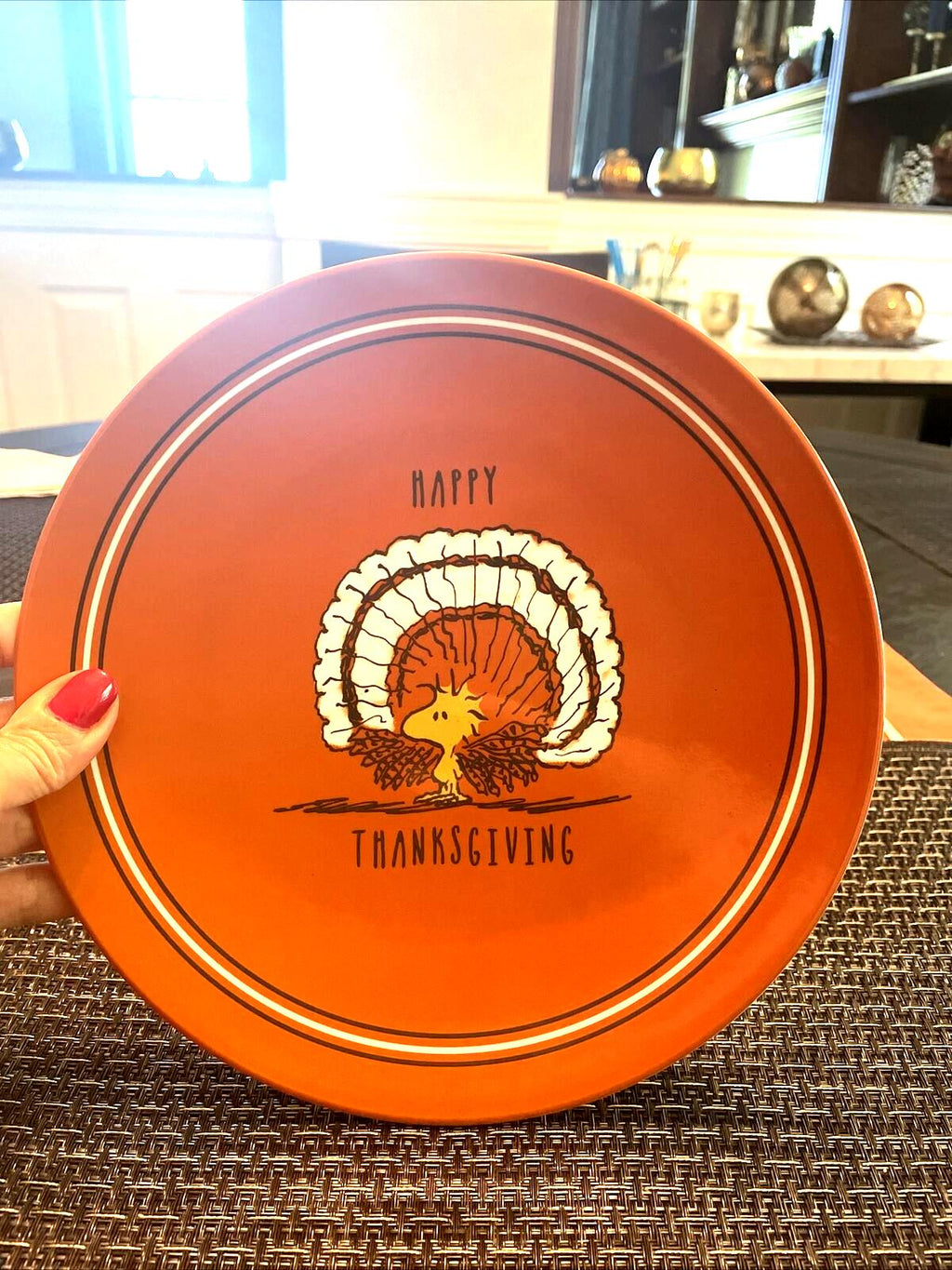 Pottery Barn Snoopy peanuts Disney Holiday gift Thanksgiving Kid Dinner Set 2.