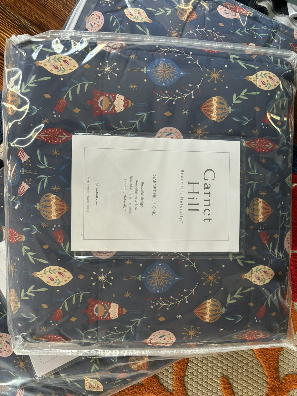 GARNET HILL holiday Blanket Disney Christmas mom school girl party decor guest -
