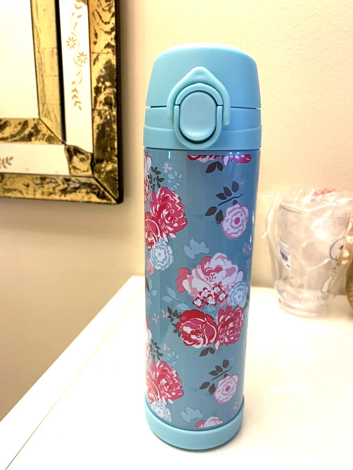 Pottery barn Garden Party Floral LARGE WATER BOTTLE school Travel gift college .