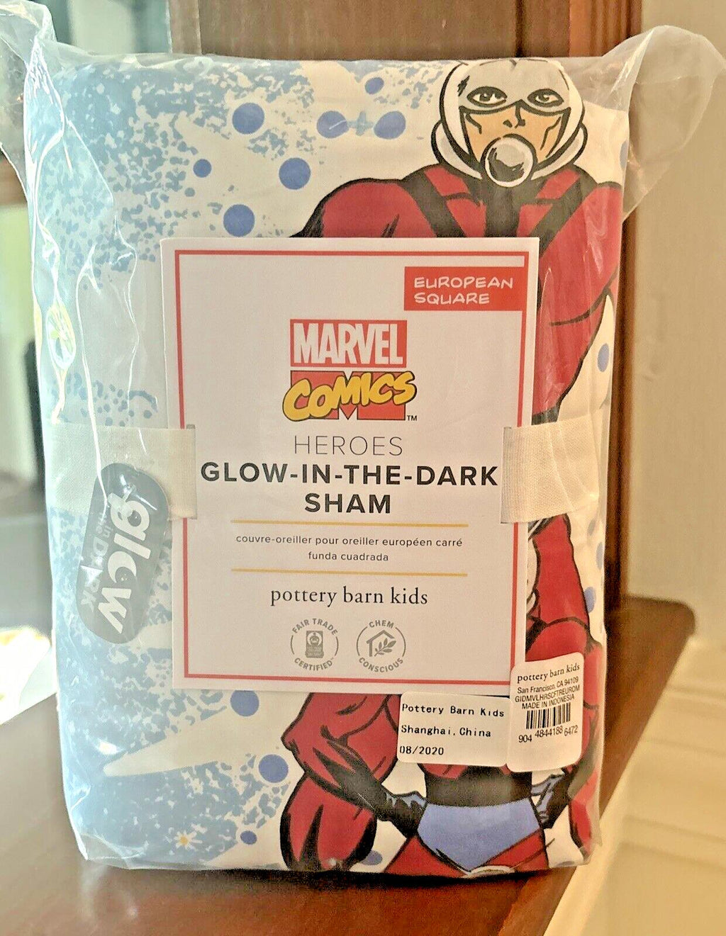 Pottery barn MARVEL Avengers superHERO Sham gift school bed comic star SET kid -