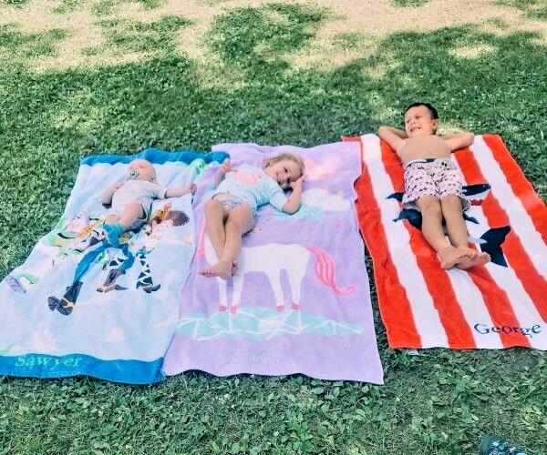 Pottery barn Disney BATH towel kid Beach UNICORN RAINBOW Travel school girl -