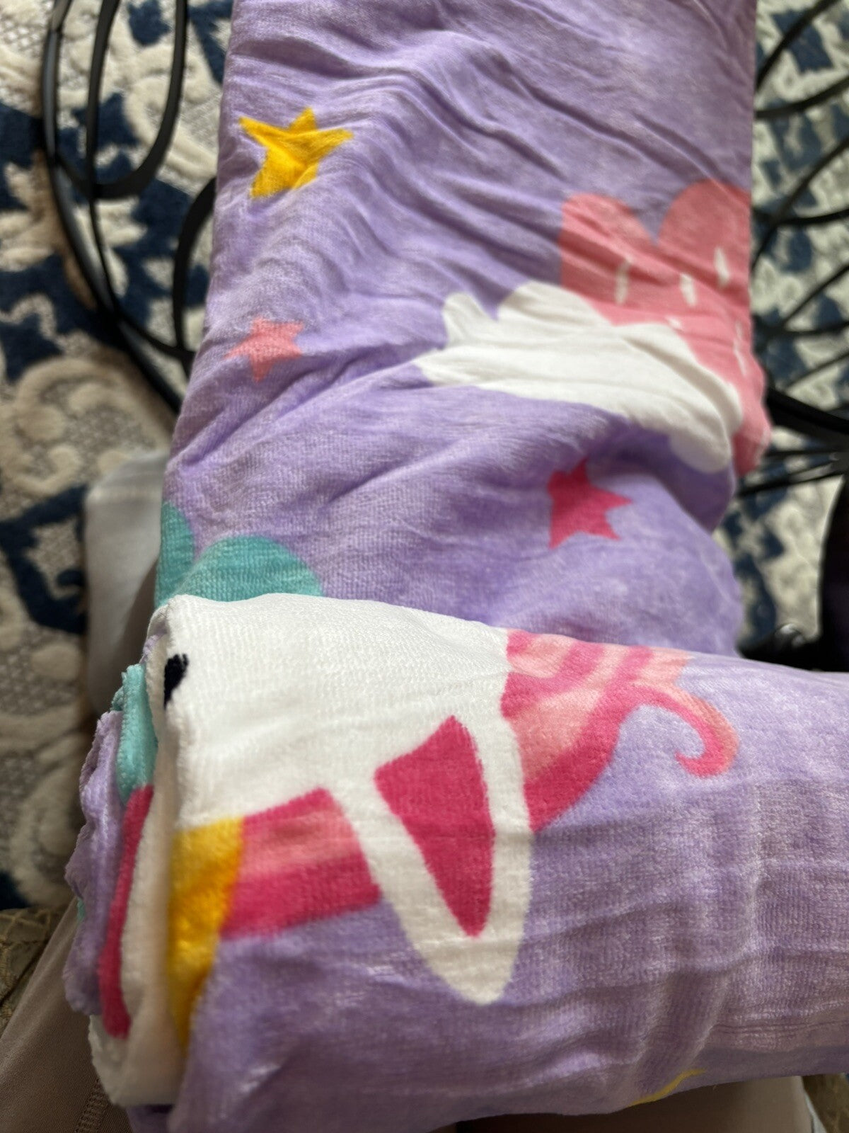 Pottery barn Disney BATH towel kid Beach UNICORN RAINBOW Travel school girl -