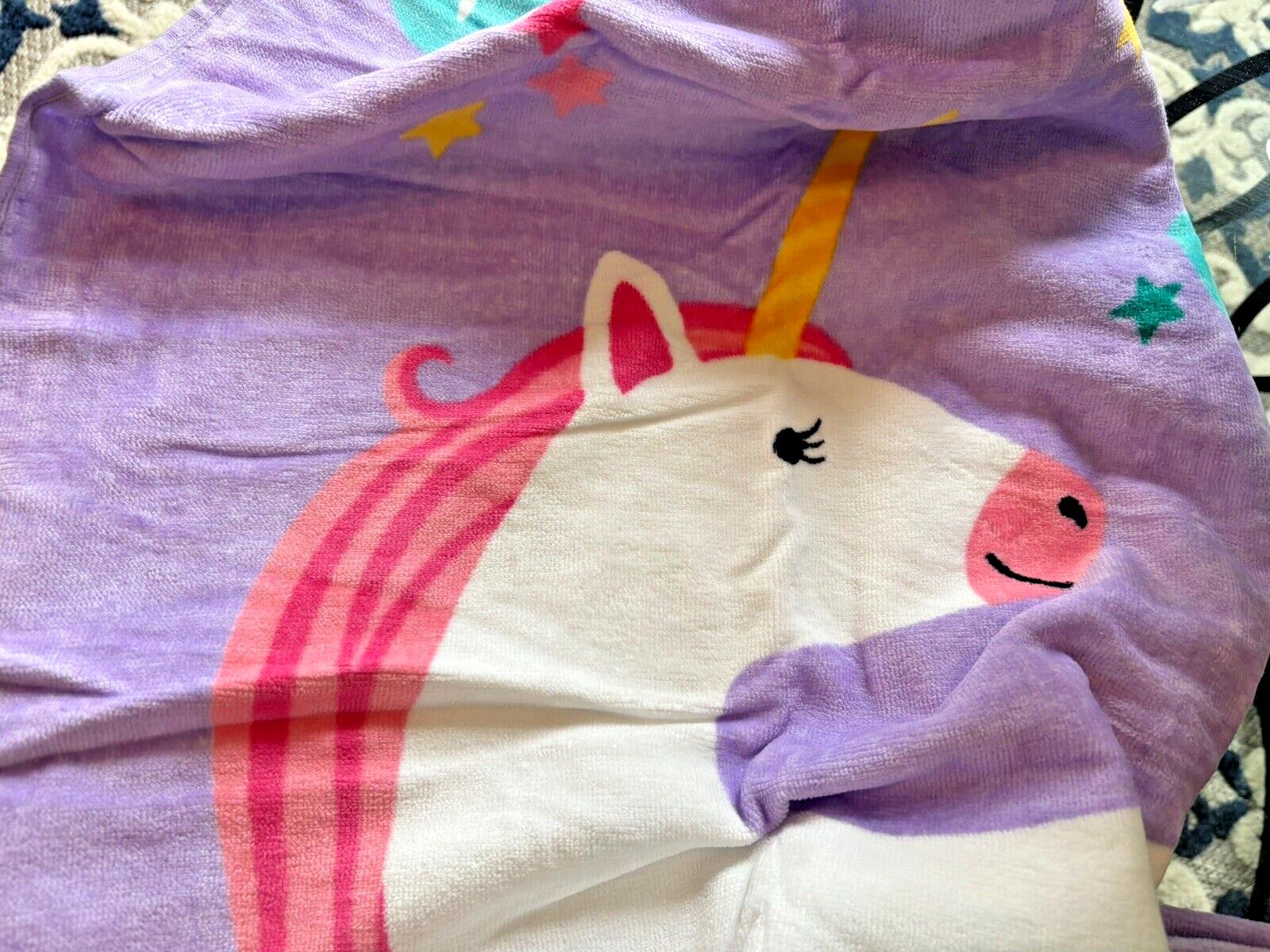 Pottery barn Disney BATH towel kid Beach UNICORN RAINBOW Travel school girl -