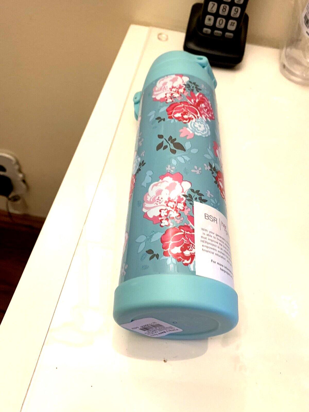 Pottery barn Garden Party Floral LARGE WATER BOTTLE school Travel gift college .