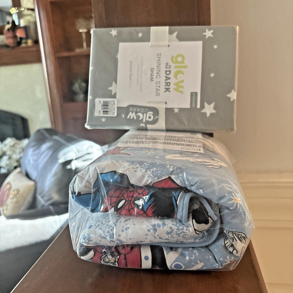 Pottery barn MARVEL Avengers superHERO Sham gift school bed comic star SET kid -